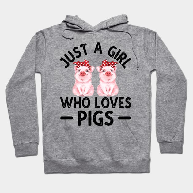 Just A Girl Who Loves Pigs Hoodie by DragonTees